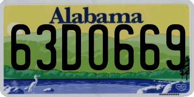 AL license plate 63DO669