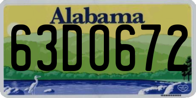 AL license plate 63DO672