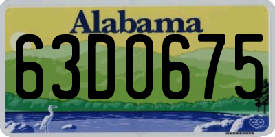 AL license plate 63DO675
