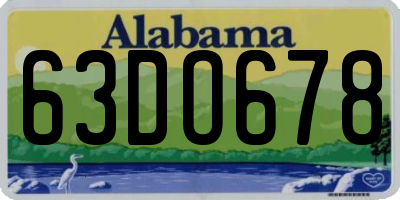 AL license plate 63DO678
