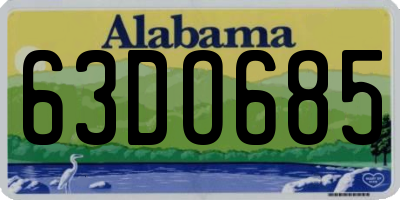 AL license plate 63DO685