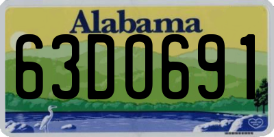 AL license plate 63DO691