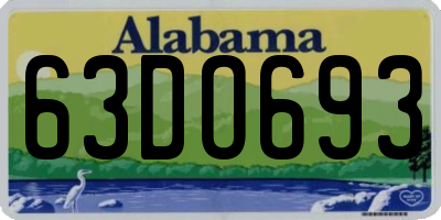 AL license plate 63DO693