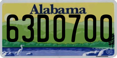 AL license plate 63DO700