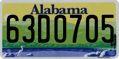 AL license plate 63DO705
