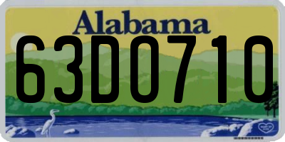 AL license plate 63DO710