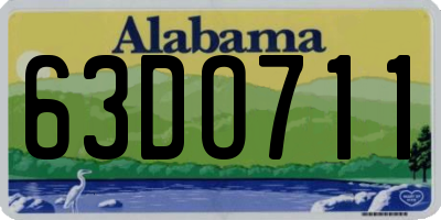 AL license plate 63DO711
