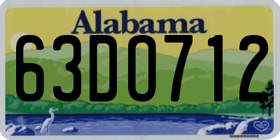AL license plate 63DO712