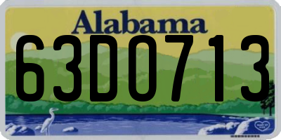 AL license plate 63DO713
