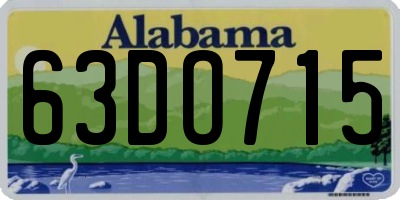AL license plate 63DO715