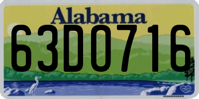 AL license plate 63DO716