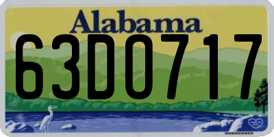 AL license plate 63DO717