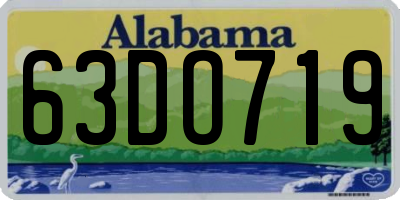 AL license plate 63DO719