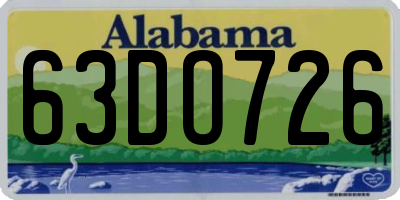 AL license plate 63DO726