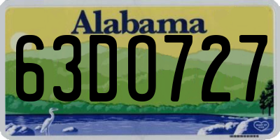 AL license plate 63DO727