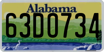 AL license plate 63DO734