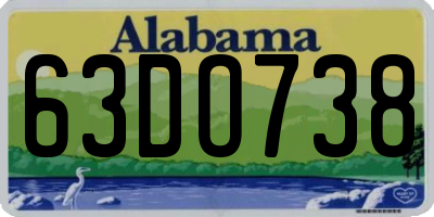 AL license plate 63DO738