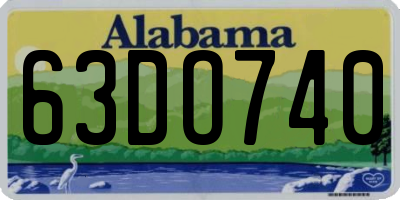 AL license plate 63DO740