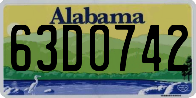 AL license plate 63DO742