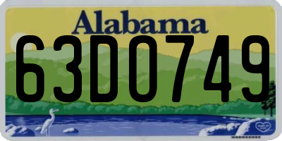 AL license plate 63DO749