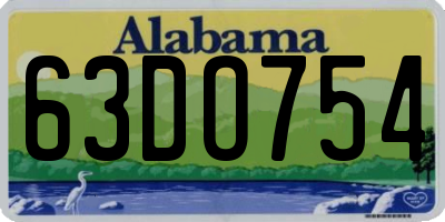 AL license plate 63DO754