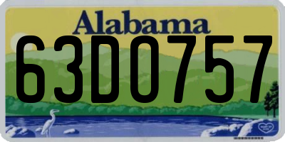 AL license plate 63DO757