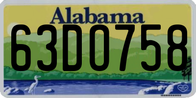 AL license plate 63DO758