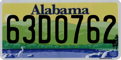 AL license plate 63DO762