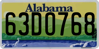 AL license plate 63DO768