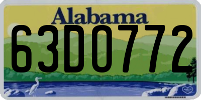 AL license plate 63DO772