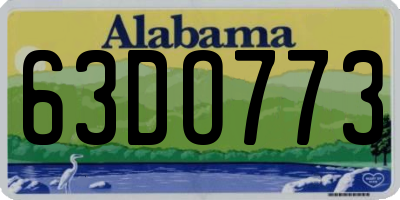 AL license plate 63DO773