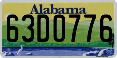 AL license plate 63DO776