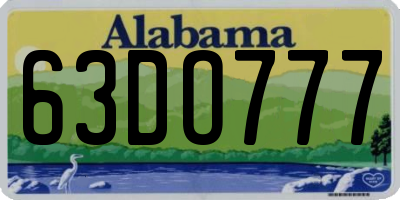 AL license plate 63DO777