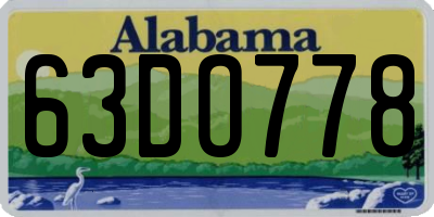 AL license plate 63DO778