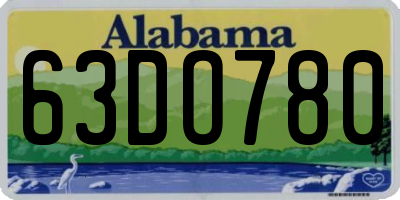 AL license plate 63DO780