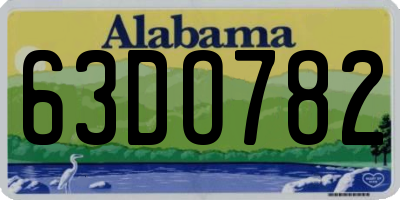 AL license plate 63DO782