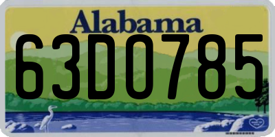 AL license plate 63DO785