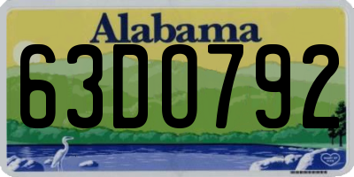 AL license plate 63DO792