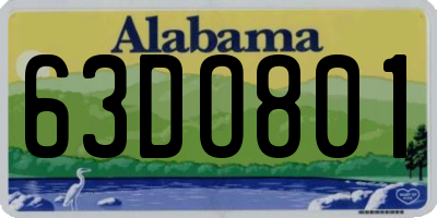 AL license plate 63DO801