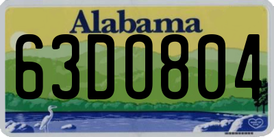 AL license plate 63DO804
