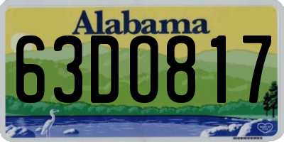 AL license plate 63DO817