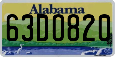 AL license plate 63DO820