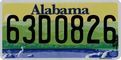 AL license plate 63DO826