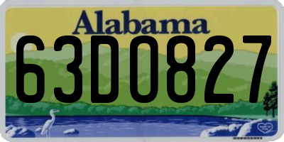AL license plate 63DO827