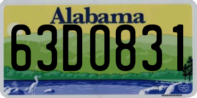 AL license plate 63DO831