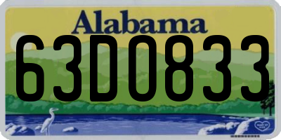 AL license plate 63DO833