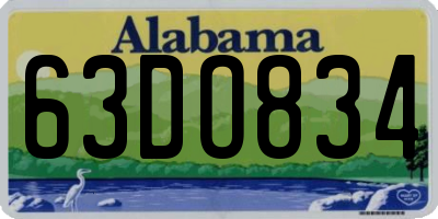 AL license plate 63DO834