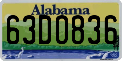 AL license plate 63DO836