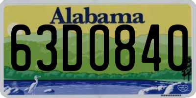 AL license plate 63DO840