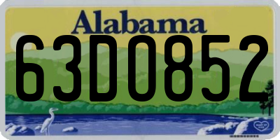 AL license plate 63DO852